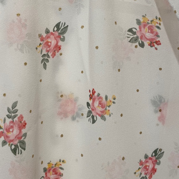 Gorgeous Cottagecore Abercrombie Floral White Blouse with Lace Collar - Picture 6 of 6